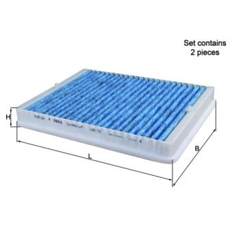 Filtre, air de l'habitacle MAHLE OEM 64112182533