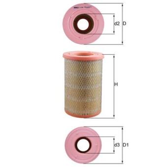 Filtre à air MAHLE OEM 165469S001