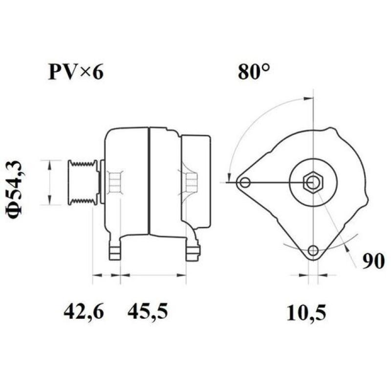 Alternateur MAHLE MG 1068 - Visuel 1