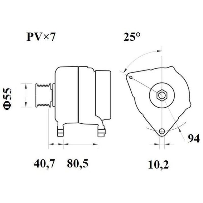Alternateur MAHLE MG 1075 - Visuel 1