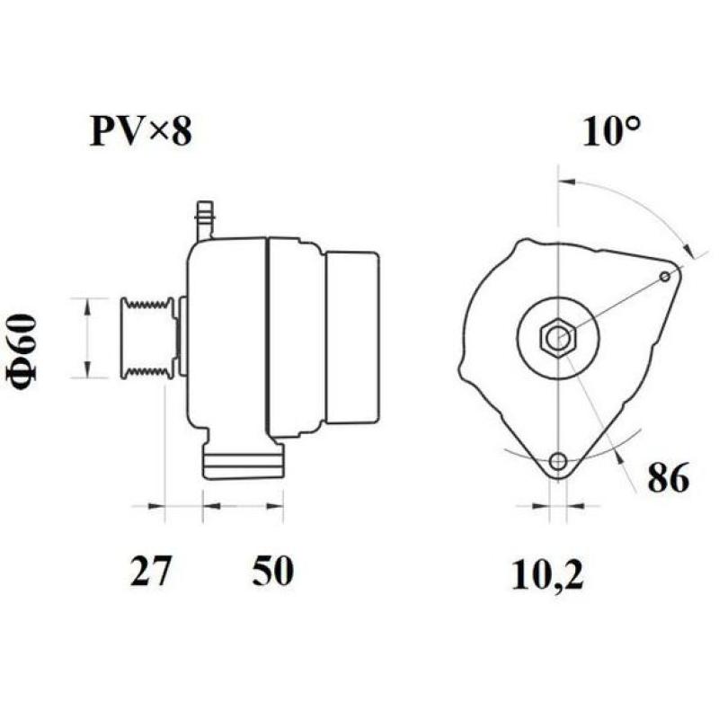 Alternateur MAHLE MG 108 - Visuel 1