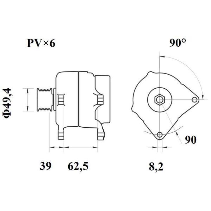 Alternateur MAHLE MG 1086 - Visuel 1
