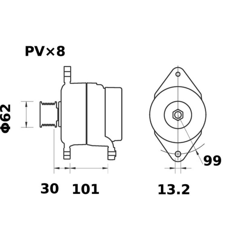 Alternateur MAHLE MG 267 - Visuel 1