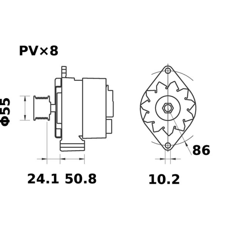 Alternateur MAHLE MG 274 - Visuel 1