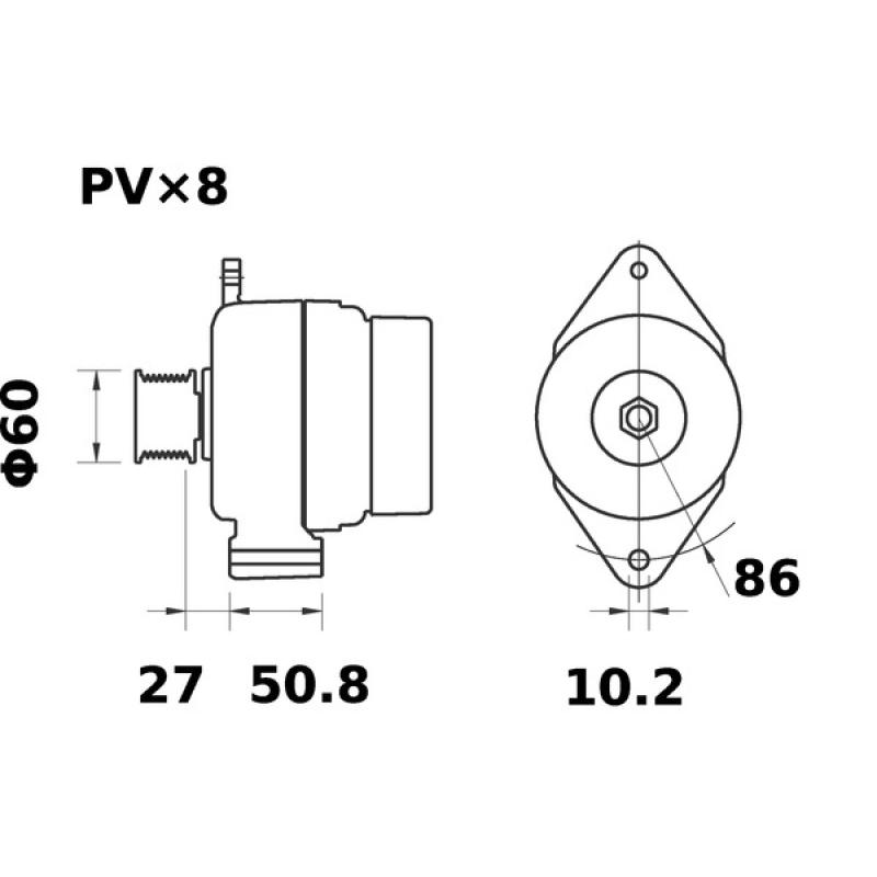 Alternateur MAHLE MG 327 - Visuel 1