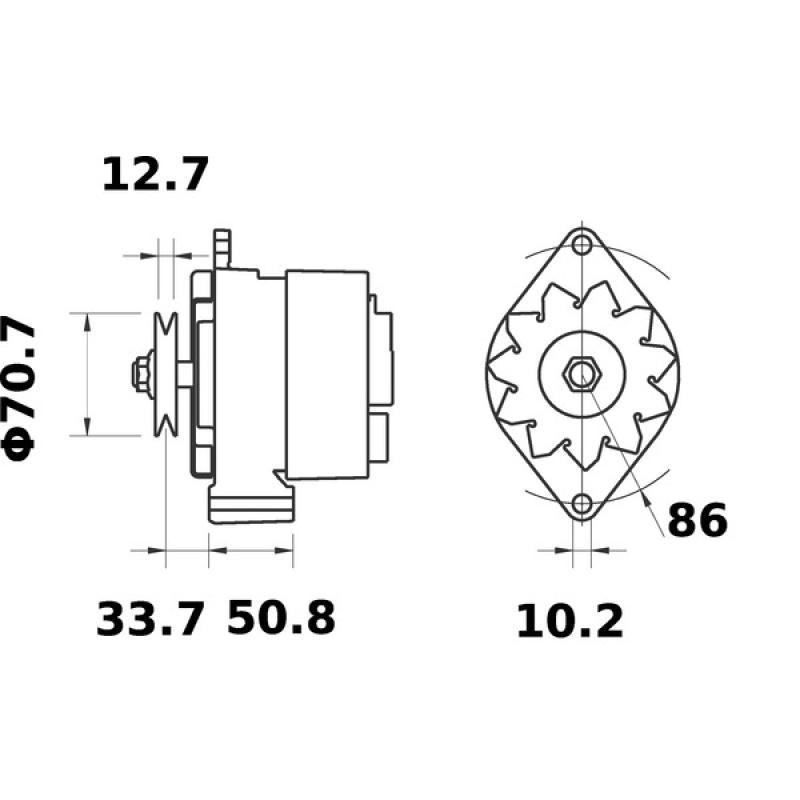 Alternateur MAHLE MG 501 - Visuel 1