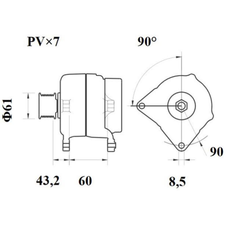 Alternateur MAHLE MG 558 - Visuel 1