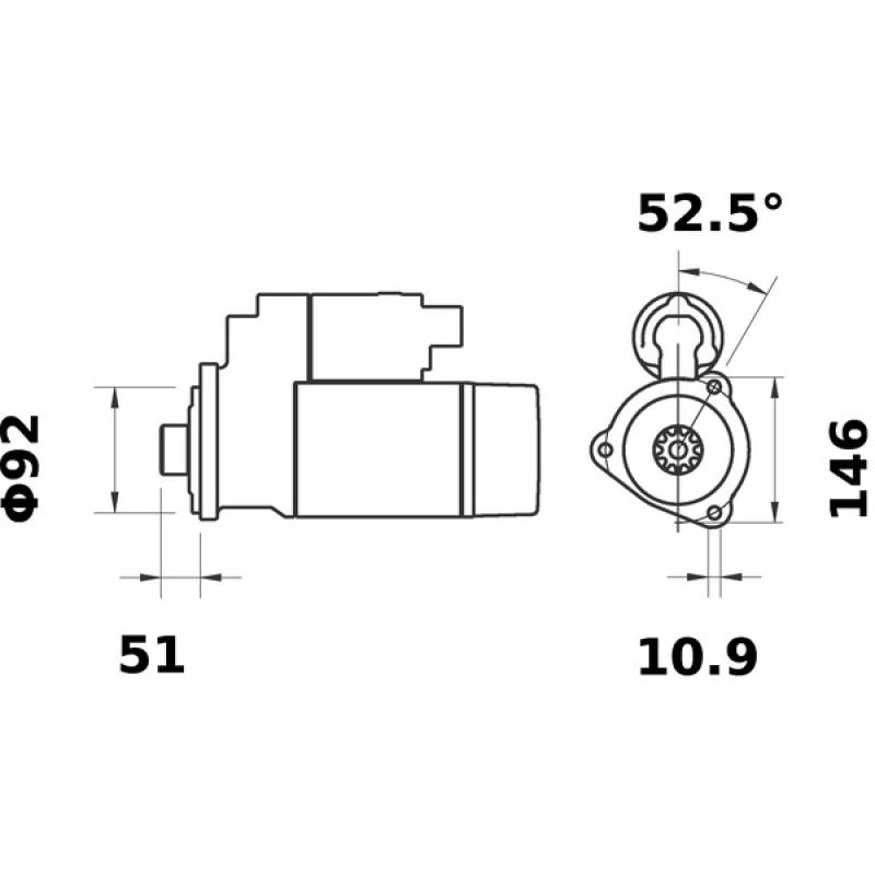 Démarreur MAHLE MS 203 - Visuel 1