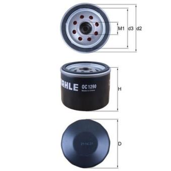 Filtre à huile MAHLE OEM 15400RZ0G01