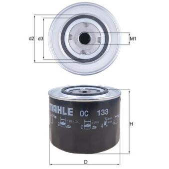 Filtre à huile MAHLE OEM 5016946