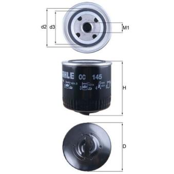 Filtre à huile MAHLE OEM 030115561D