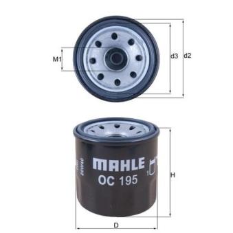 Filtre à huile MAHLE OEM 7700112686