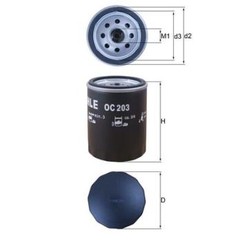 Filtre à huile MAHLE OEM 89FF6714A2C