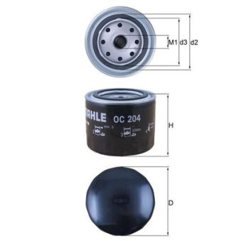 Filtre à huile MAHLE OEM 1266286