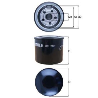 Filtre à huile MAHLE OEM 1524132092