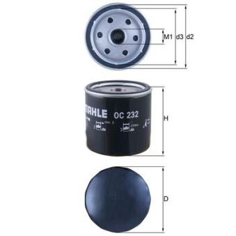 Filtre à huile MAHLE OEM 1148703