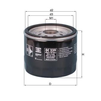 Filtre à huile MAHLE OEM 0K01623802A