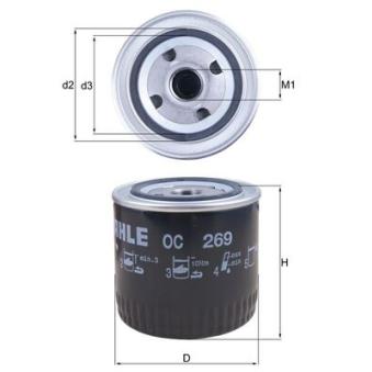 Filtre à huile MAHLE OEM 15400P5TG00 Filtre à huile MAHLE OEM 15400P5TG00