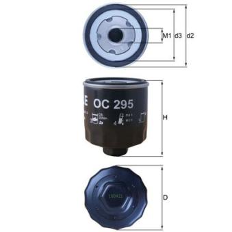 Filtre à huile MAHLE OEM 030115561AA