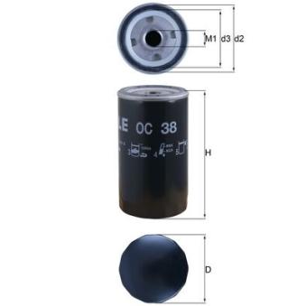 Filtre à huile MAHLE OEM 02301217