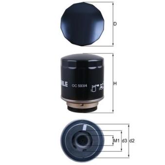 Filtre à huile MAHLE OEM 03C115561J