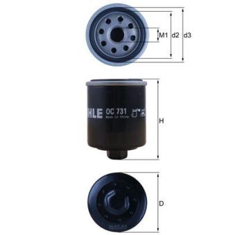 Filtre à huile MAHLE [OC 731]