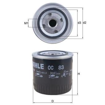 Filtre à huile MAHLE OEM 5014515