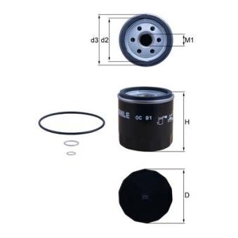 Filtre à huile MAHLE [OC 91D]