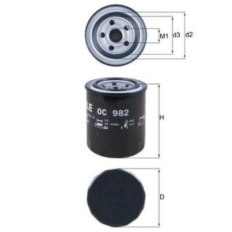 Filtre à huile MAHLE OEM 15208AA110