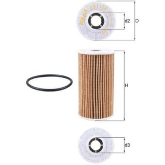 Filtre à huile MAHLE OX 1138D pour JAGUAR E-PACE 2,0 P200 MHEV FLEX AWD - 200cv