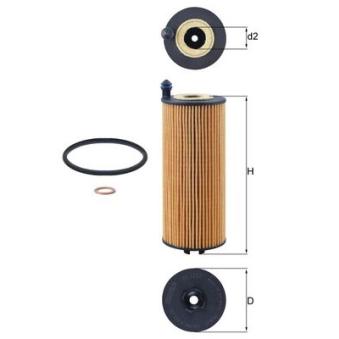 Filtre à huile MAHLE OX 1302D