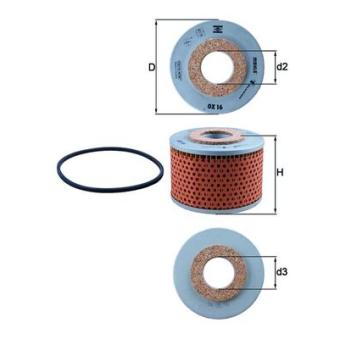 Filtre à huile MAHLE OEM 6435104