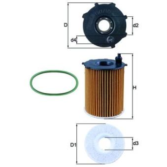 Filtre à huile MAHLE OEM 1610693780 Filtre à huile MAHLE OEM 1610693780