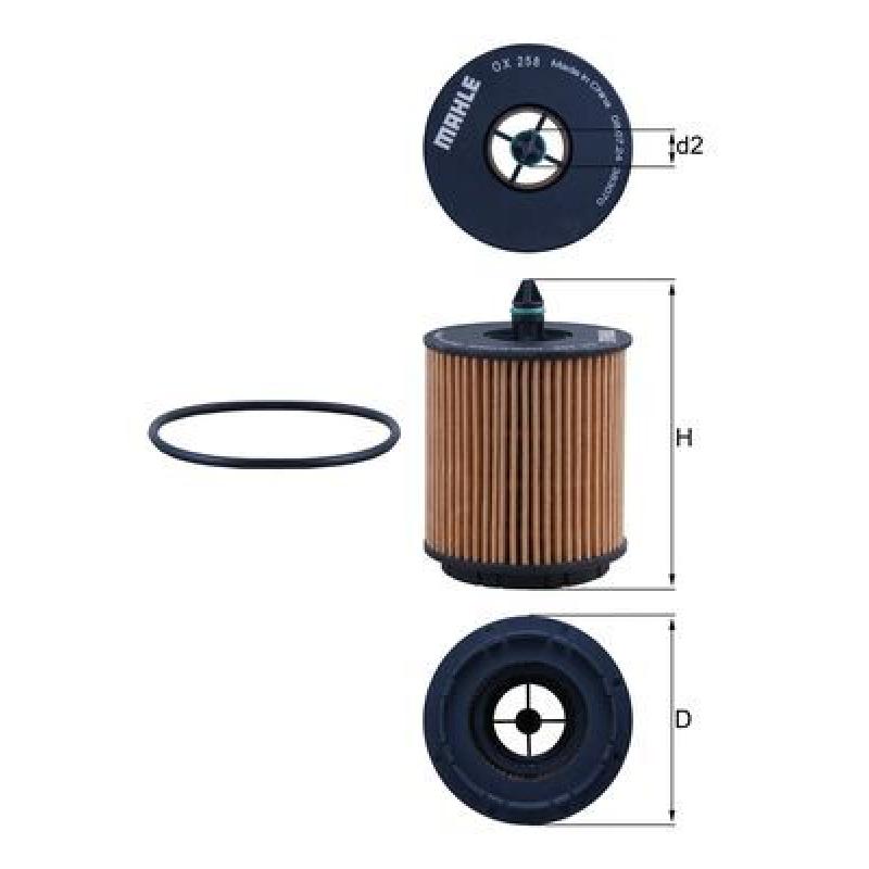 Filtre à huile MAHLE OX 258D - Visuel 1