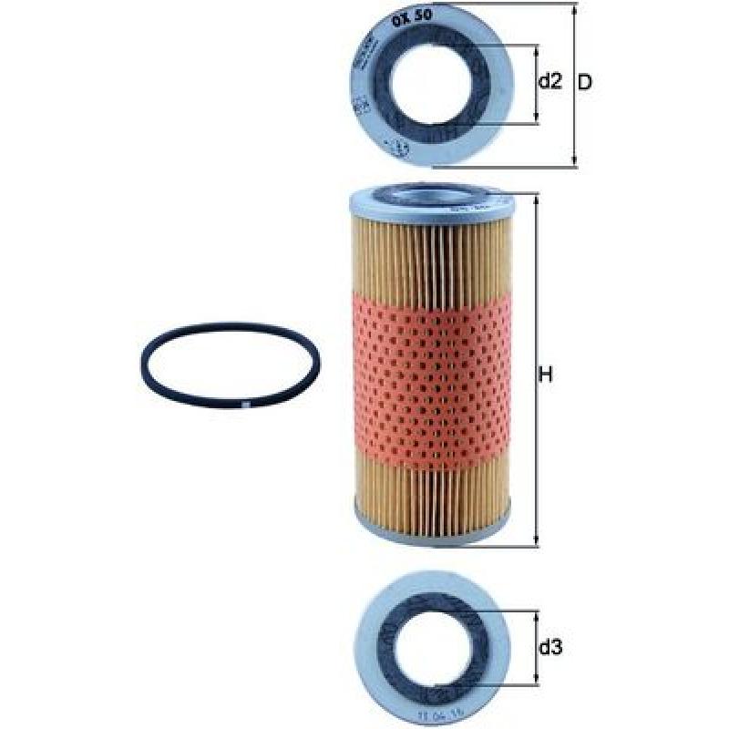 Filtre à huile MAHLE OX 50D - Visuel 1