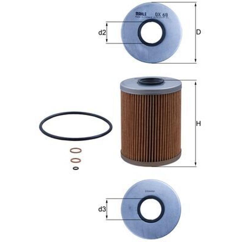 Filtre à huile MAHLE OX 68D - Visuel 2