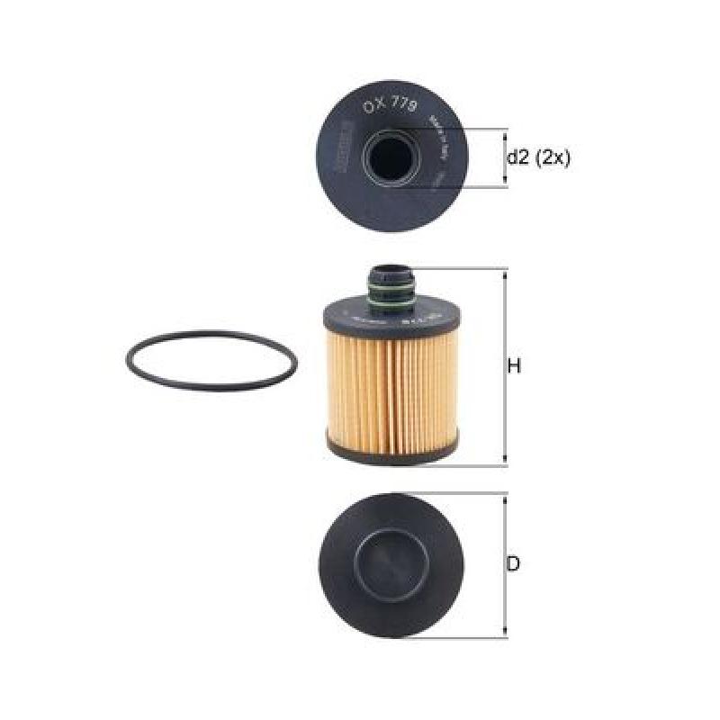 Filtre à huile MAHLE OX 779D - Visuel 1