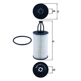 Filtre à huile MAHLE OX 814D