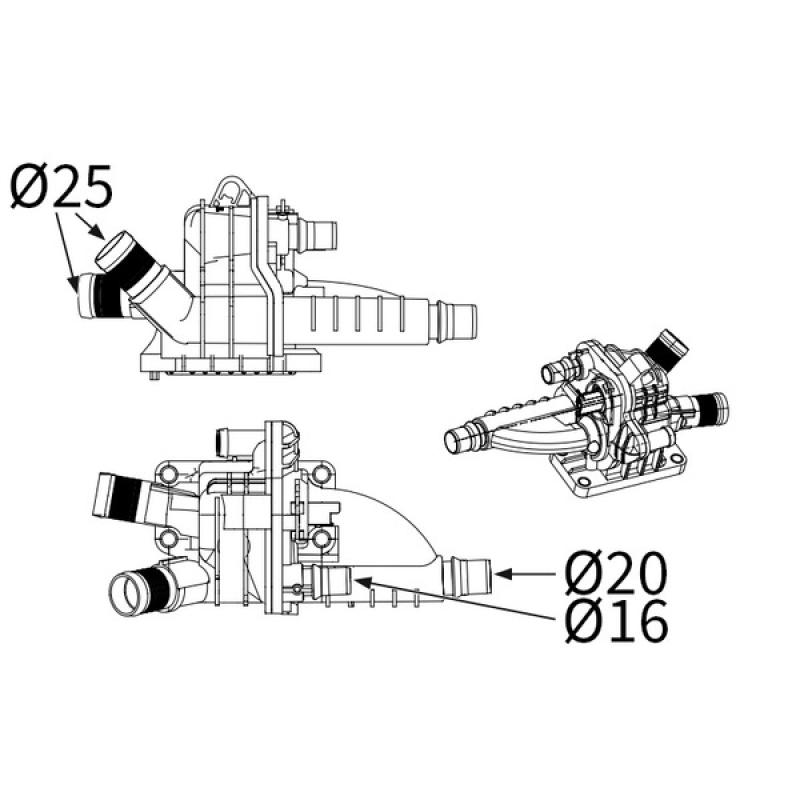 Thermostat, liquide de refroidissement MAHLE TH 66 83 - Visuel 1