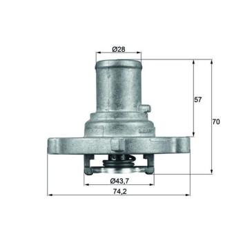 Thermostat d'eau MAHLE OEM 46737644 Thermostat d'eau MAHLE OEM 46737644