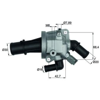 Thermostat d'eau MAHLE TI 164 88 pour FIAT DOBLO 1.3 JTD 16V - 70cv