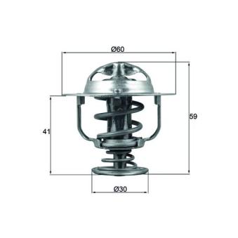 Thermostat d'eau MAHLE TX 177 82D pour OPEL MERIVA 3.3 - 250cv