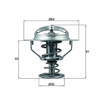 Thermostat d'eau MAHLE OEM 19300PR7A01