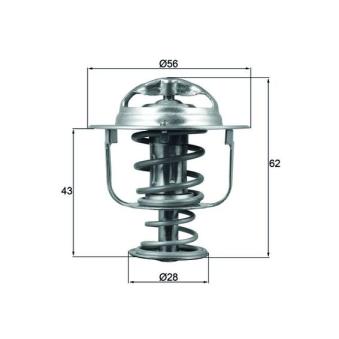Thermostat d'eau MAHLE TX 197 71D