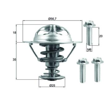 Thermostat d'eau MAHLE TX 202 90D pour VOLKSWAGEN PASSAT T5 - 230cv
