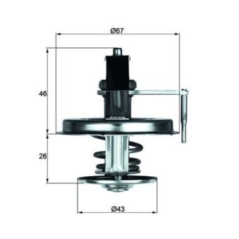 Thermostat d'eau MAHLE TX 22 84D