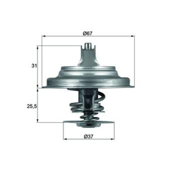 Thermostat d'eau MAHLE TX 25 87D pour CITROEN C1 2.3 E - 134cv