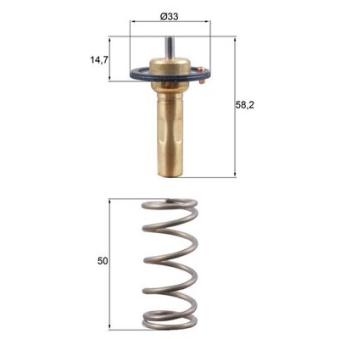 Thermostat d'eau MAHLE TX 265 89D pour CITROEN NEMO 1.6 EcoBoost - 182cv Thermostat d'eau MAHLE TX 265 89D pour CITROEN NEMO 1.6 EcoBoost - 182cv