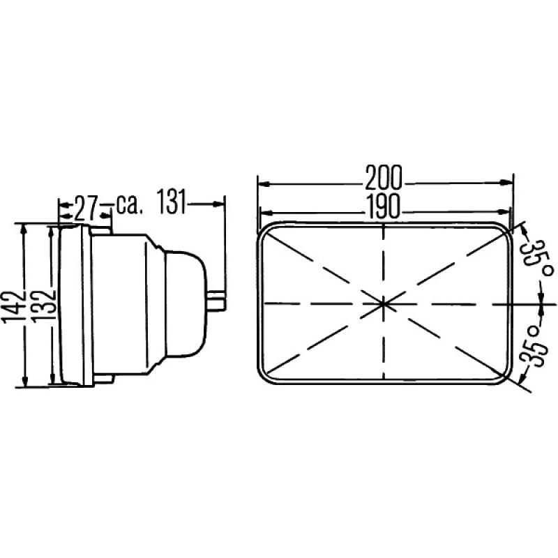Optique, projecteur principal HELLA 1AE 003 427-021 - Visuel 2