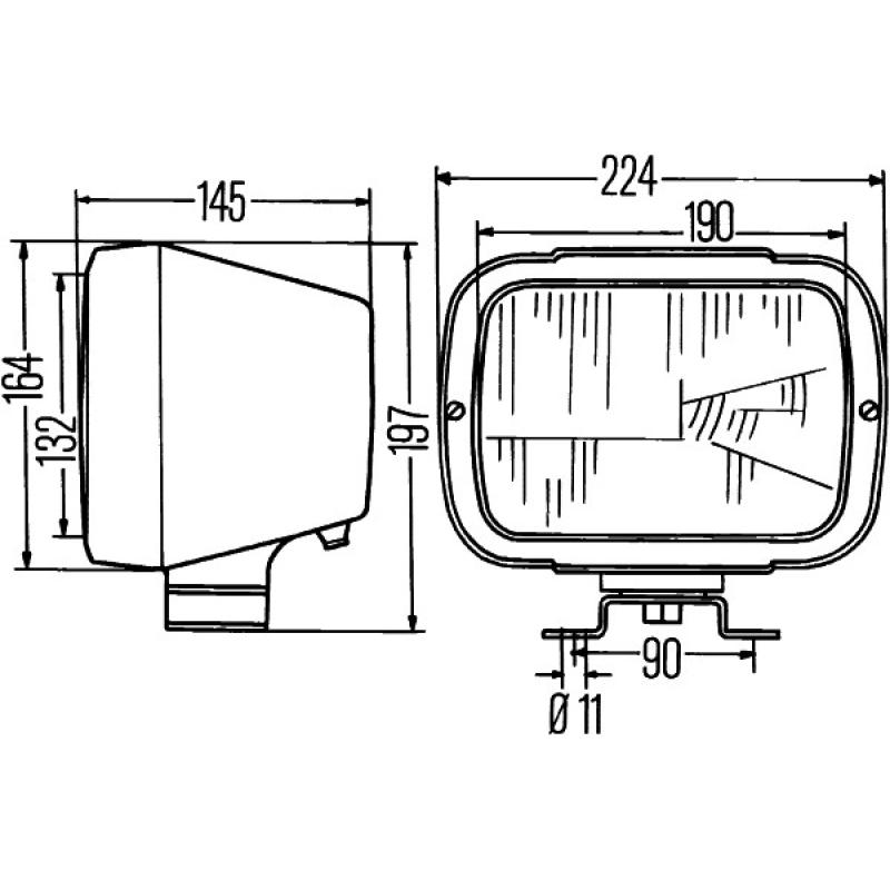 Projecteur principal HELLA 1AE 004 234-001 - Visuel 2